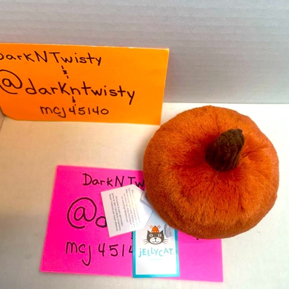 LAST ONE! BNWT JELLYCAT OOKY JACK O LANTERN 3” ORIGINAL RELEASE PRICE FIRM - Picture 4 of 9